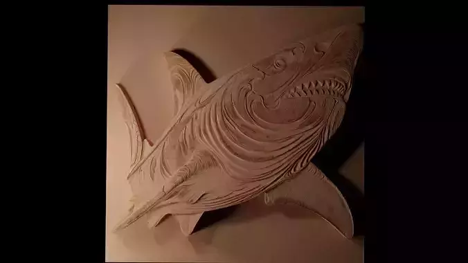 Basking Shark CNC 3d Print High Relief Sand Casting
