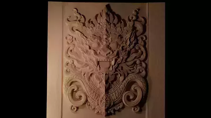 Barong CNC 3d Print High Relief Sand Casting 3D print model