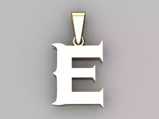 E alphabate pendant 