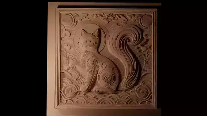 Bakeneko CNC 3d Print High Relief Sand Casting