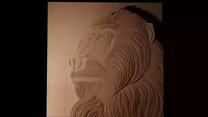 Baboon CNC 3d Print High Relief Sand Casting