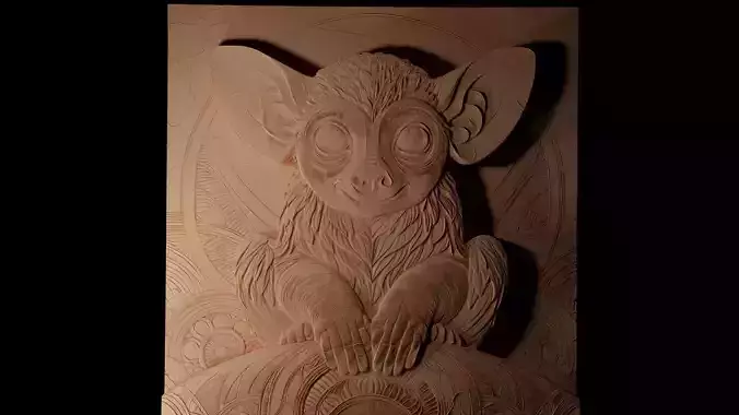 Aye-Aye CNC 3d Print High Relief Sand Casting 3D print model