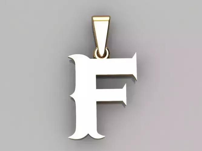 F alphabate pendant 