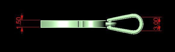 G alphabate pendant  3D print model_5