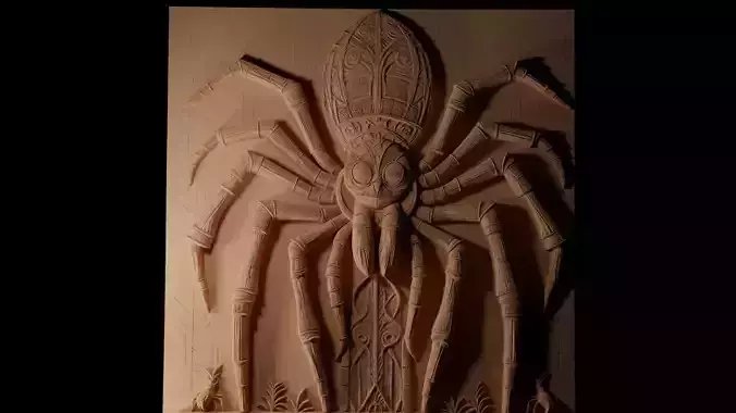 Anansi CNC 3d Print High Relief Sand Casting