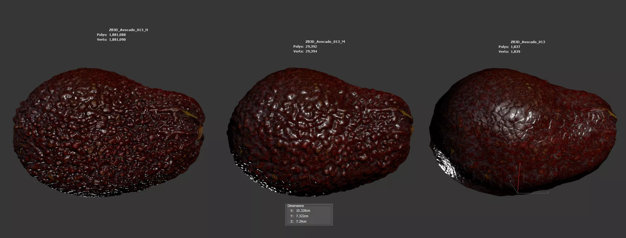 Avocado 3D model_5