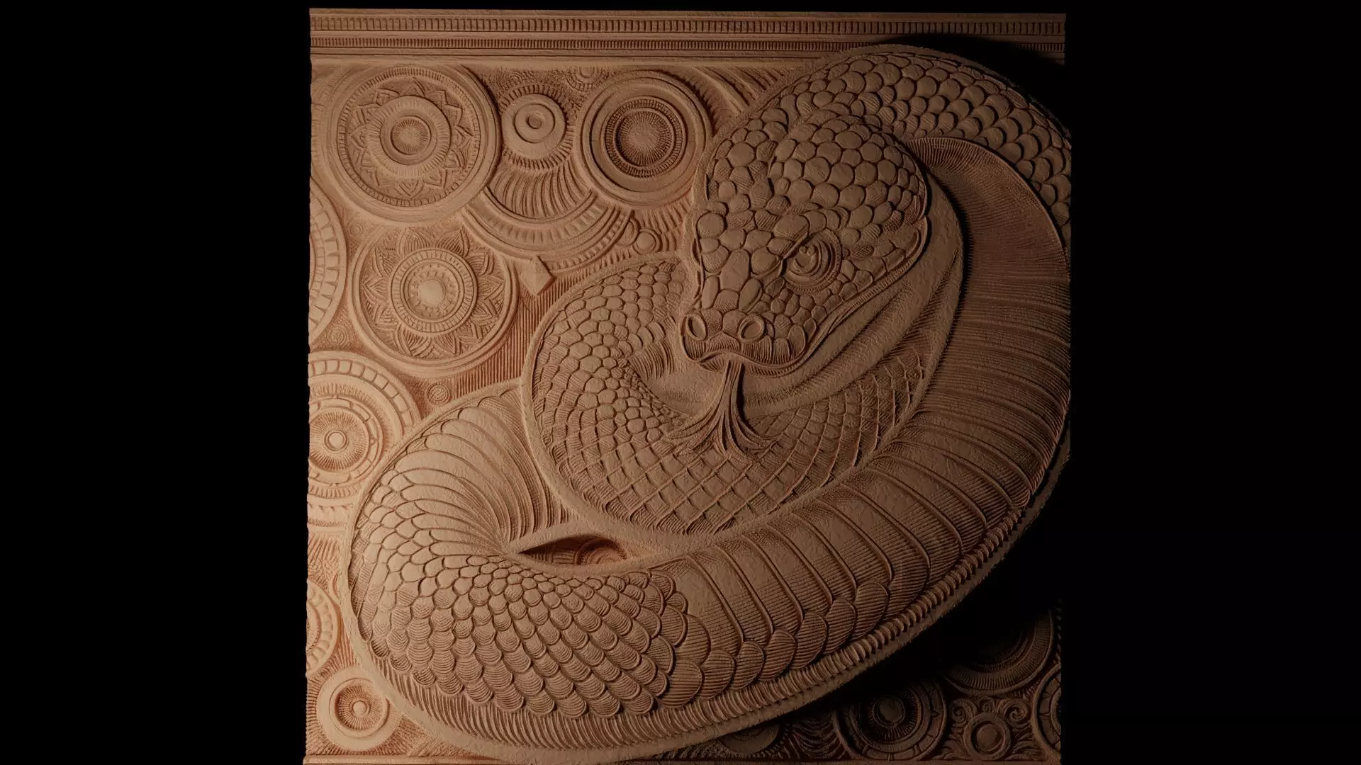 Anaconda CNC 3d Print High Relief Sand Casting 3D print model_0