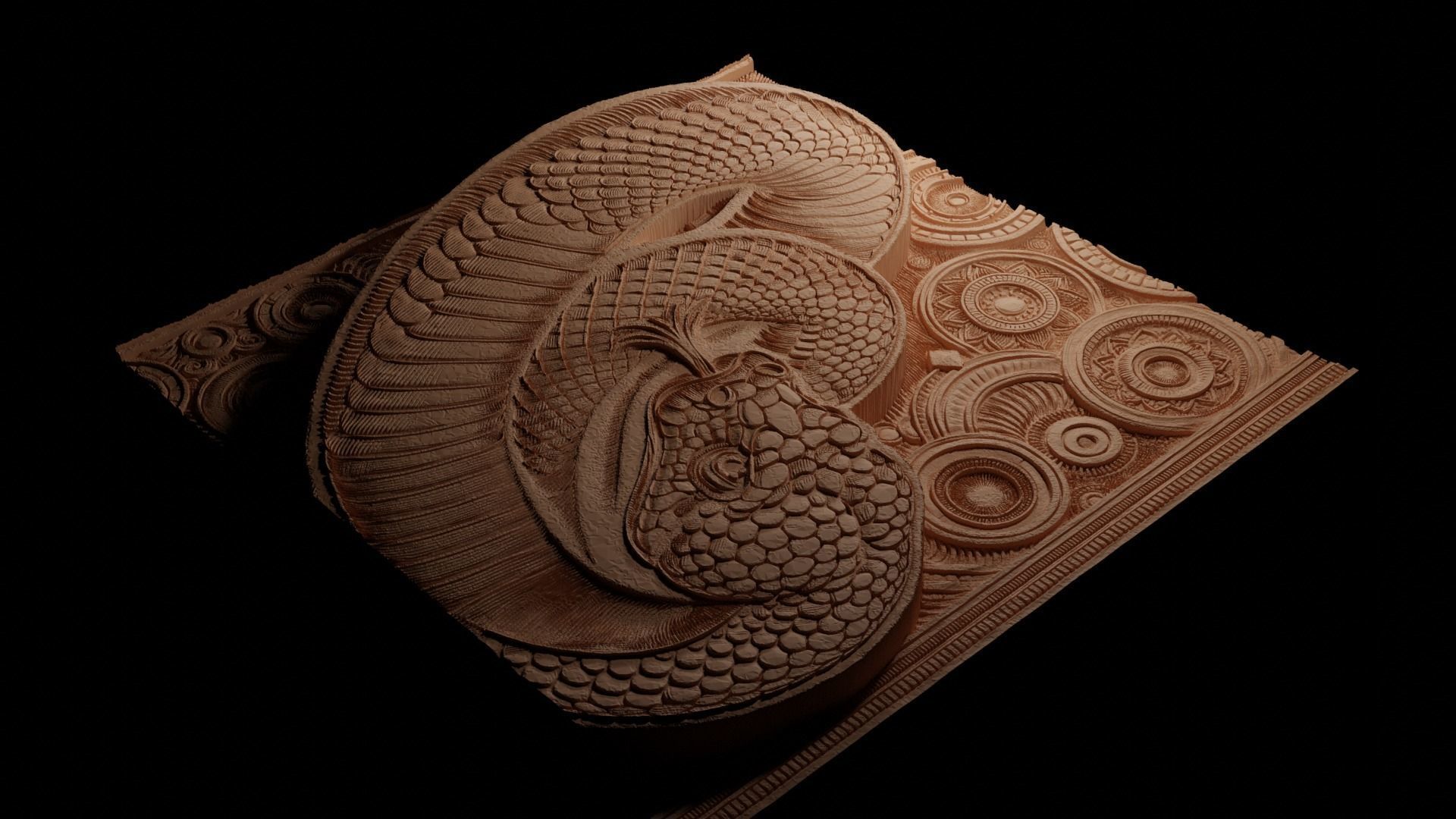 Anaconda CNC 3d Print High Relief Sand Casting 3D print model_3