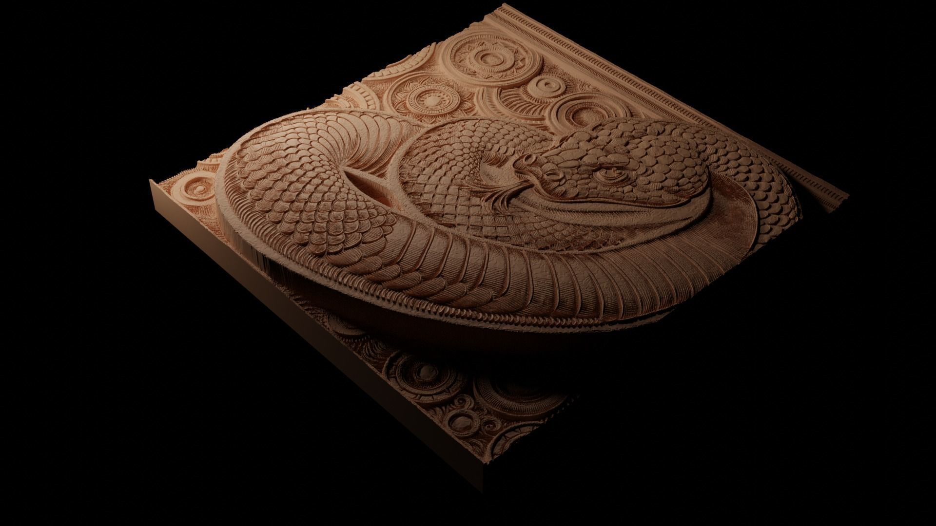 Anaconda CNC 3d Print High Relief Sand Casting 3D print model_1