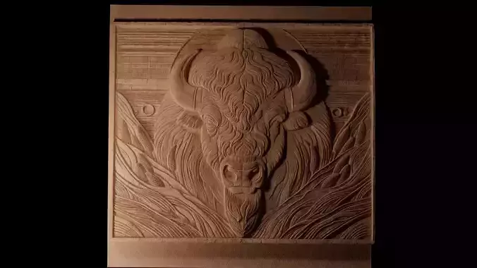 American Bison CNC 3d Print High Relief Sand Casting