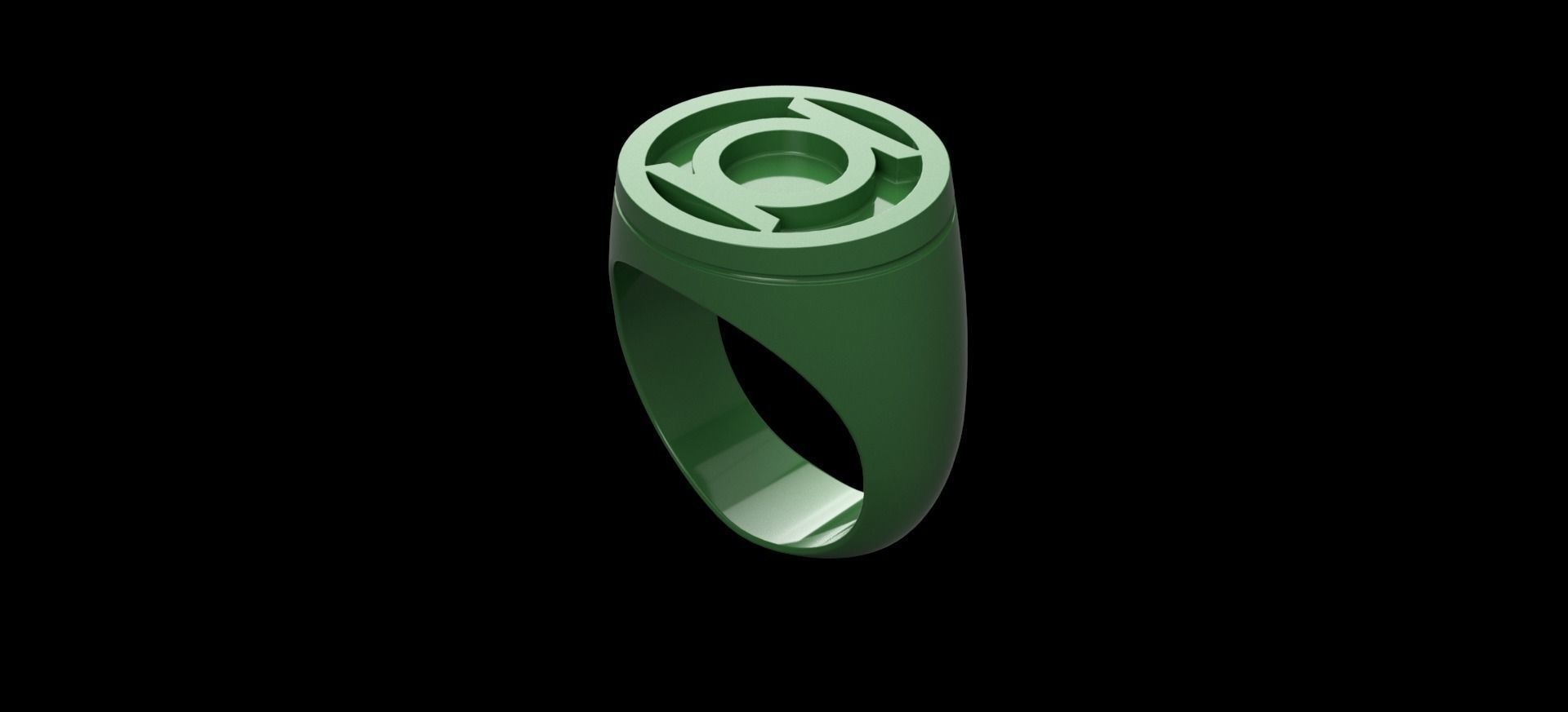 Green Lantern Classic - Ring 3D print model_1
