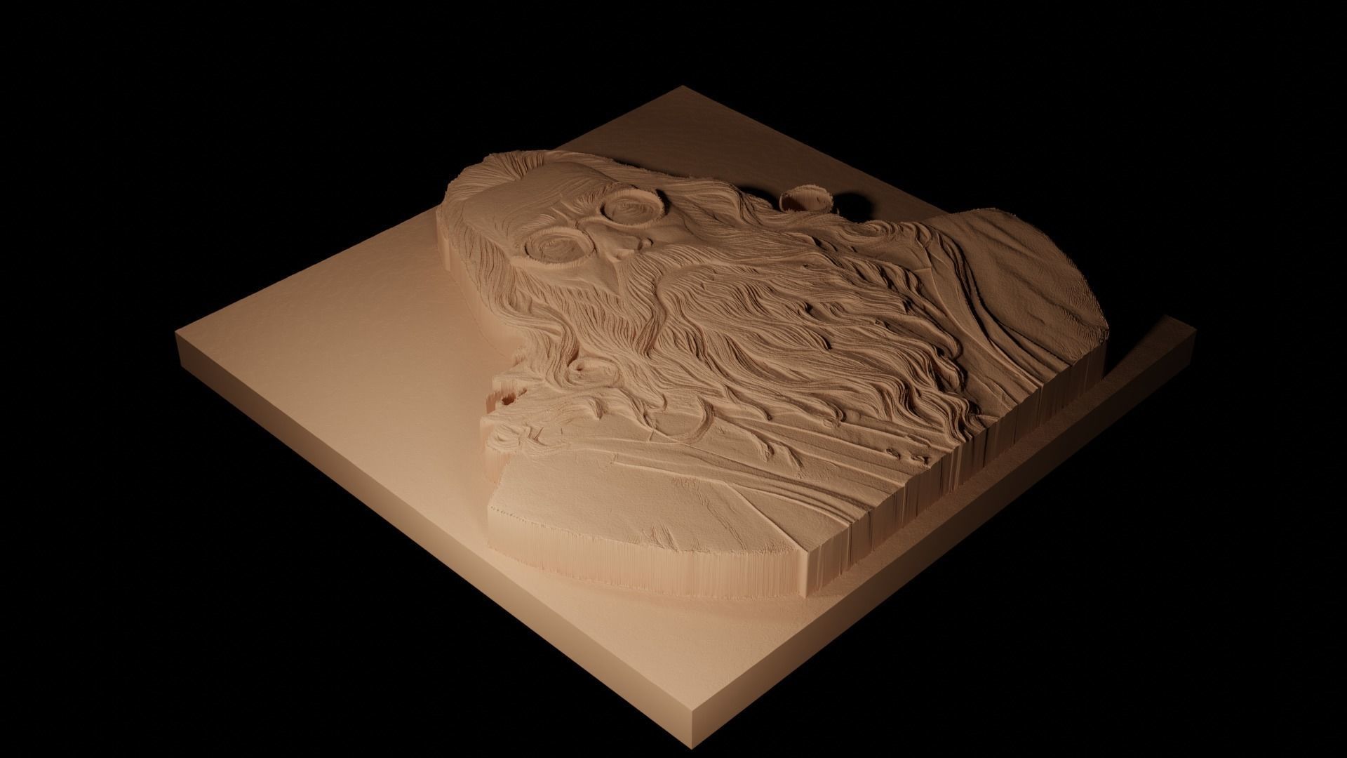 Dumbledore Harry Potter CNC 3d Print High Relief Sand Casting 3D print model_2