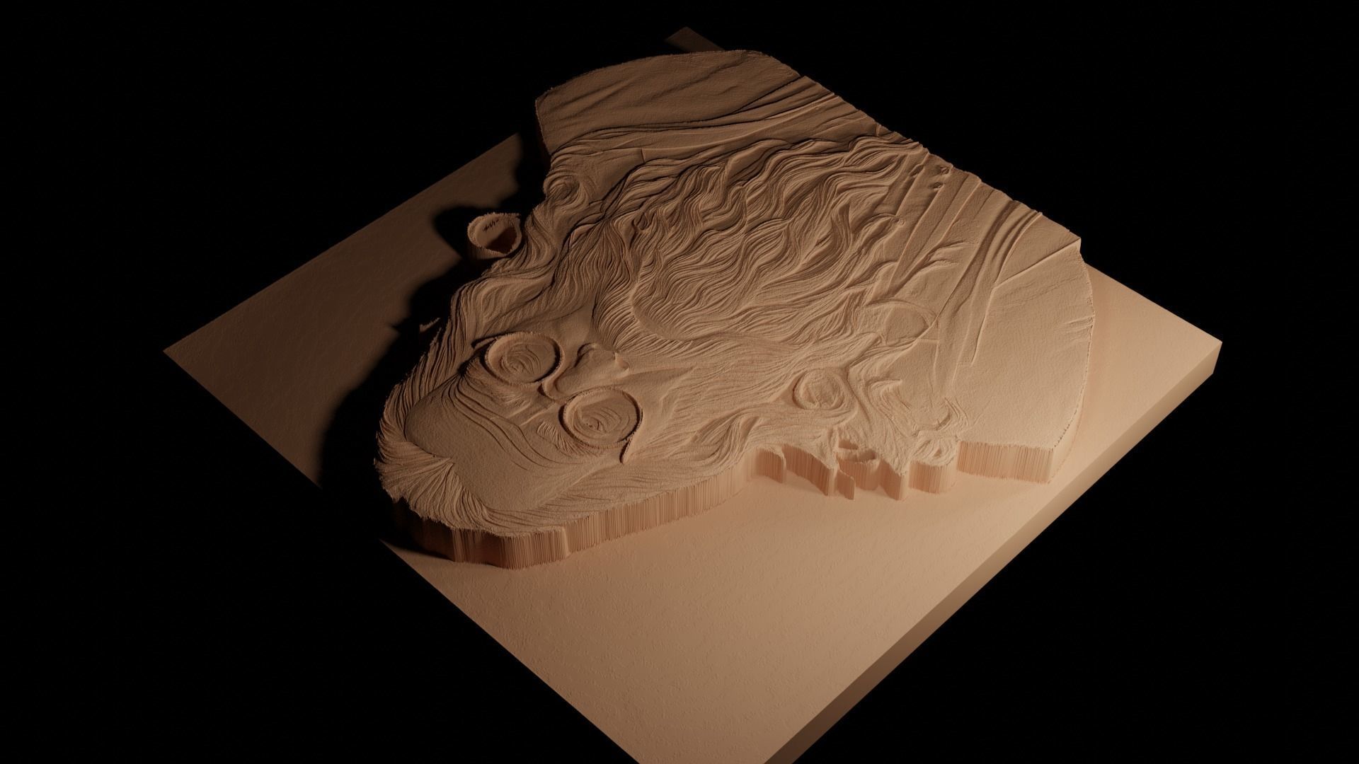 Dumbledore Harry Potter CNC 3d Print High Relief Sand Casting 3D print model_4