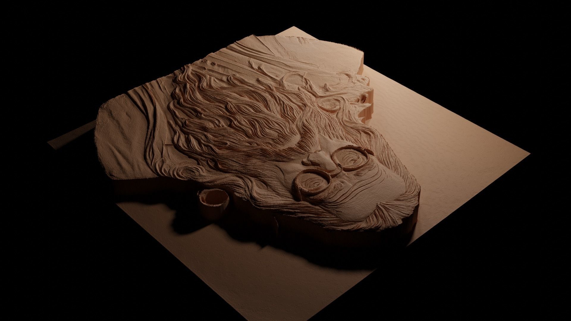 Dumbledore Harry Potter CNC 3d Print High Relief Sand Casting 3D print model_3