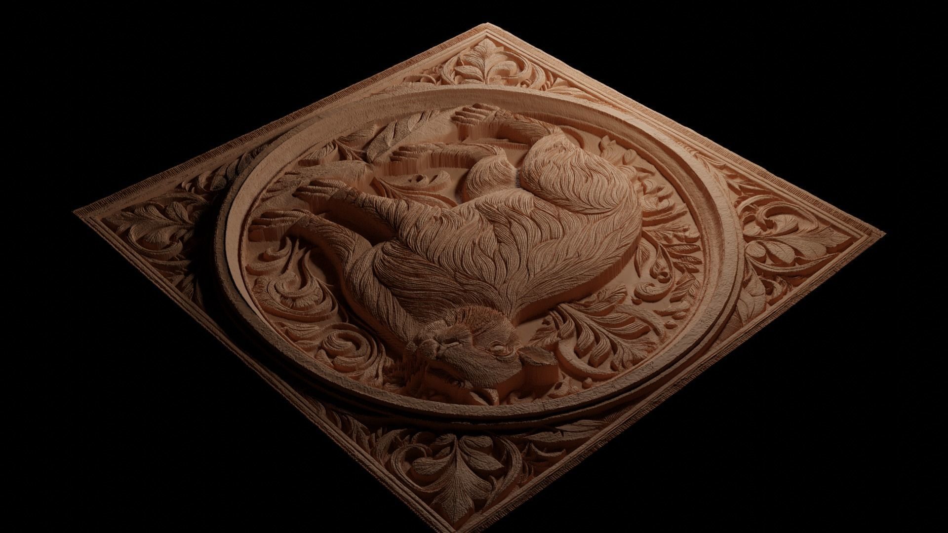 Agouti CNC 3d Print High Relief Sand Casting 3D print model_3