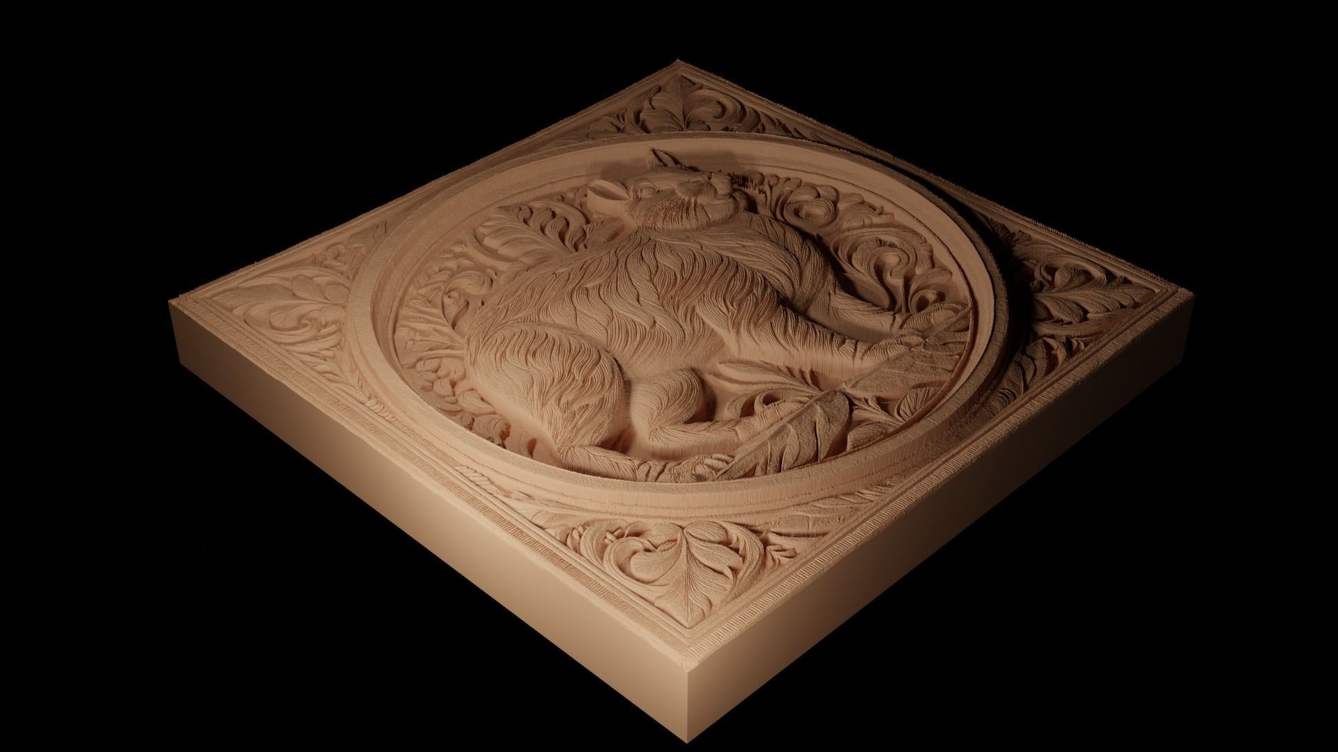 Agouti CNC 3d Print High Relief Sand Casting 3D print model_2