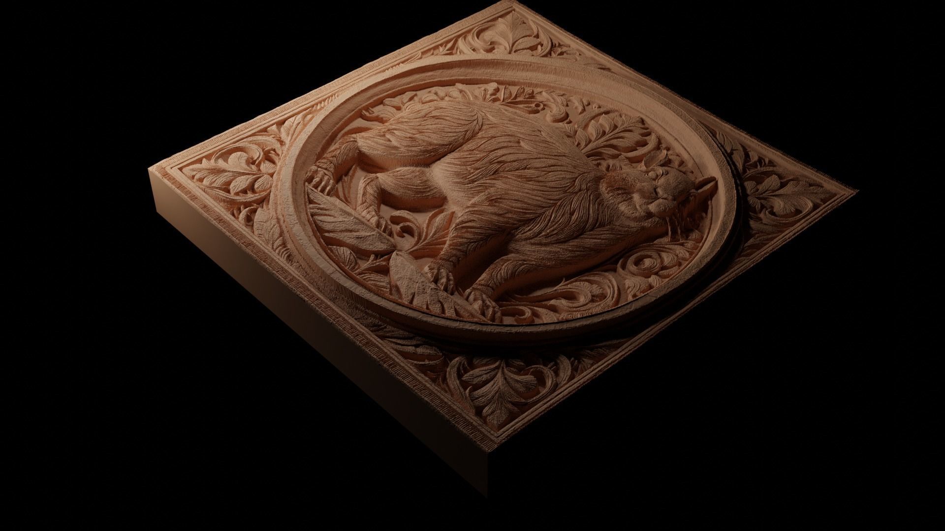 Agouti CNC 3d Print High Relief Sand Casting 3D print model_1