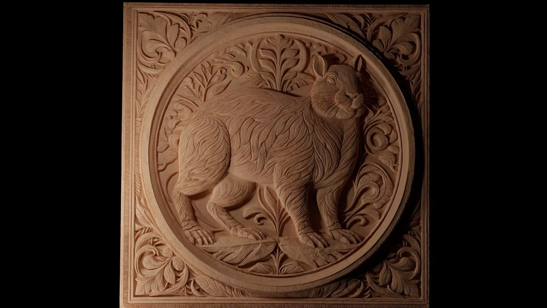 Agouti CNC 3d Print High Relief Sand Casting 3D print model_0