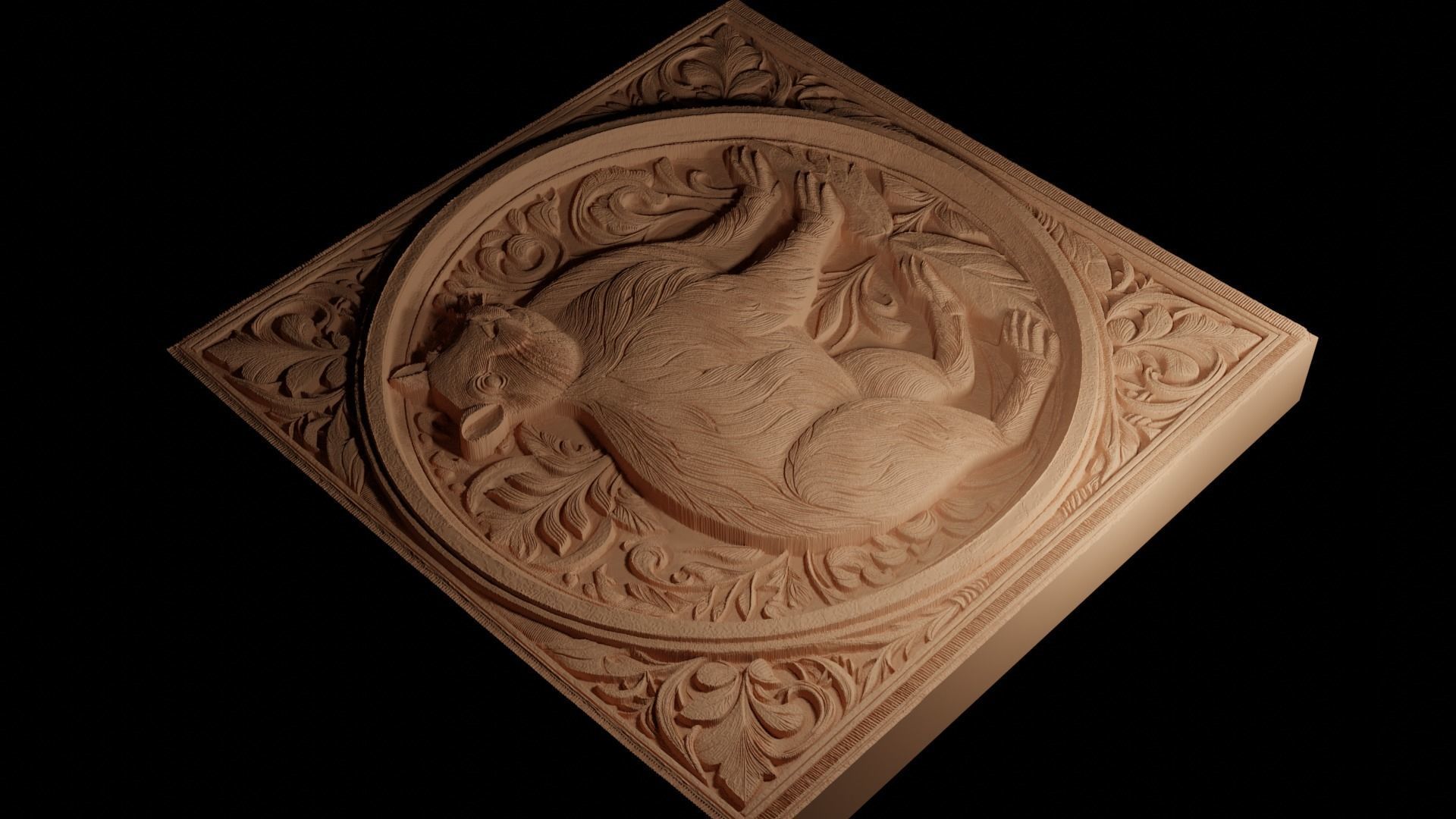 Agouti CNC 3d Print High Relief Sand Casting 3D print model_4