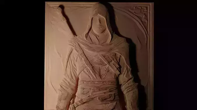 Assassins Creed CNC 3d Print High Relief Sand Casting 3D print model