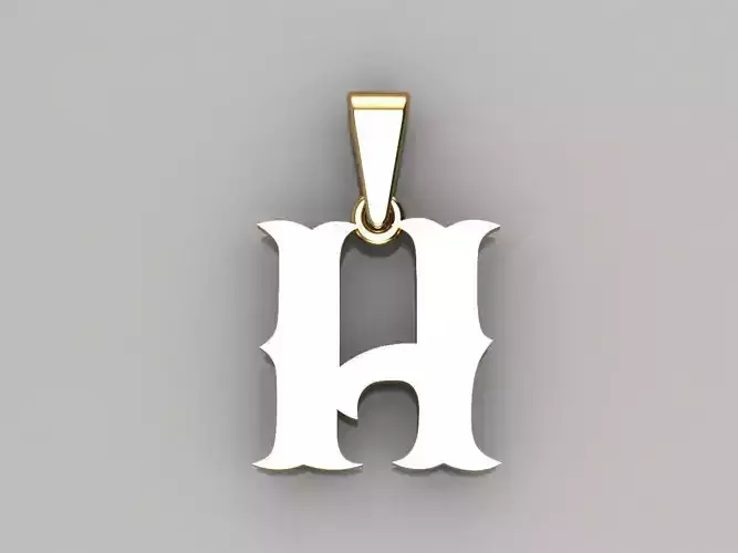 H alphabate pendant 