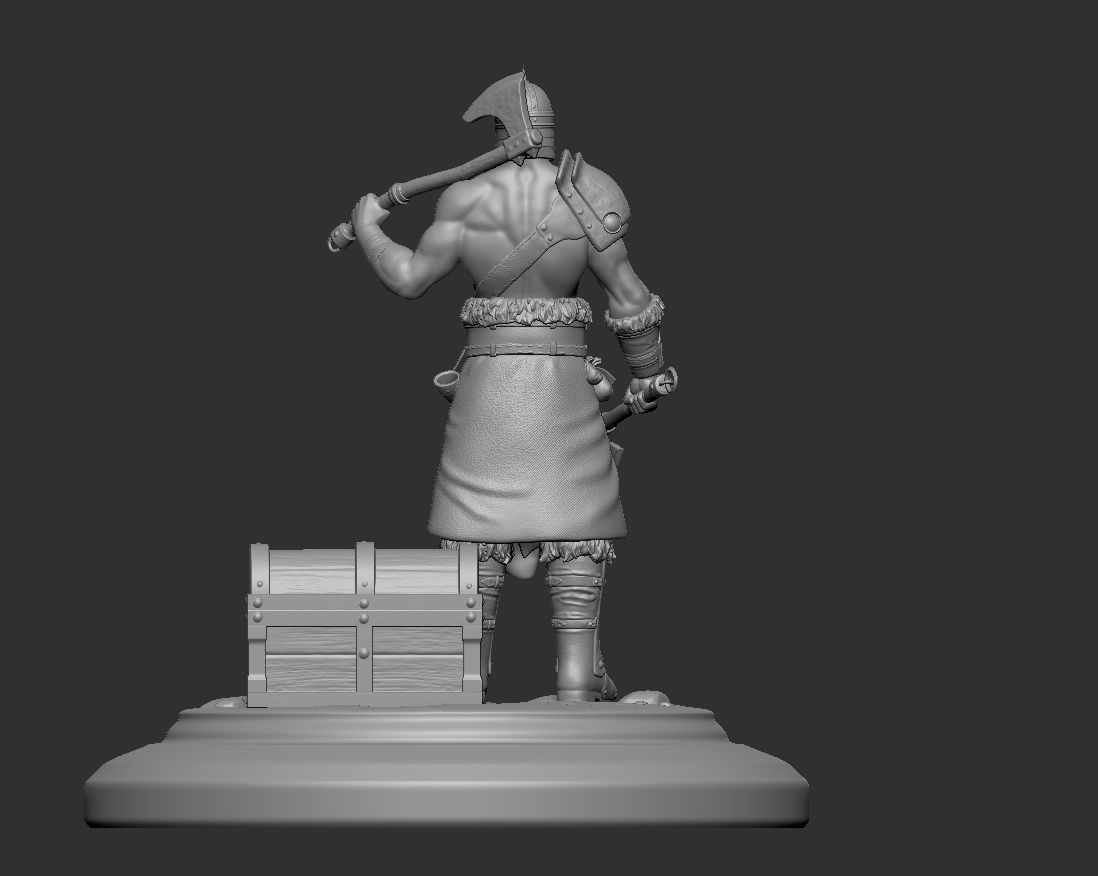 Barbarian 32mm 3D print model_1