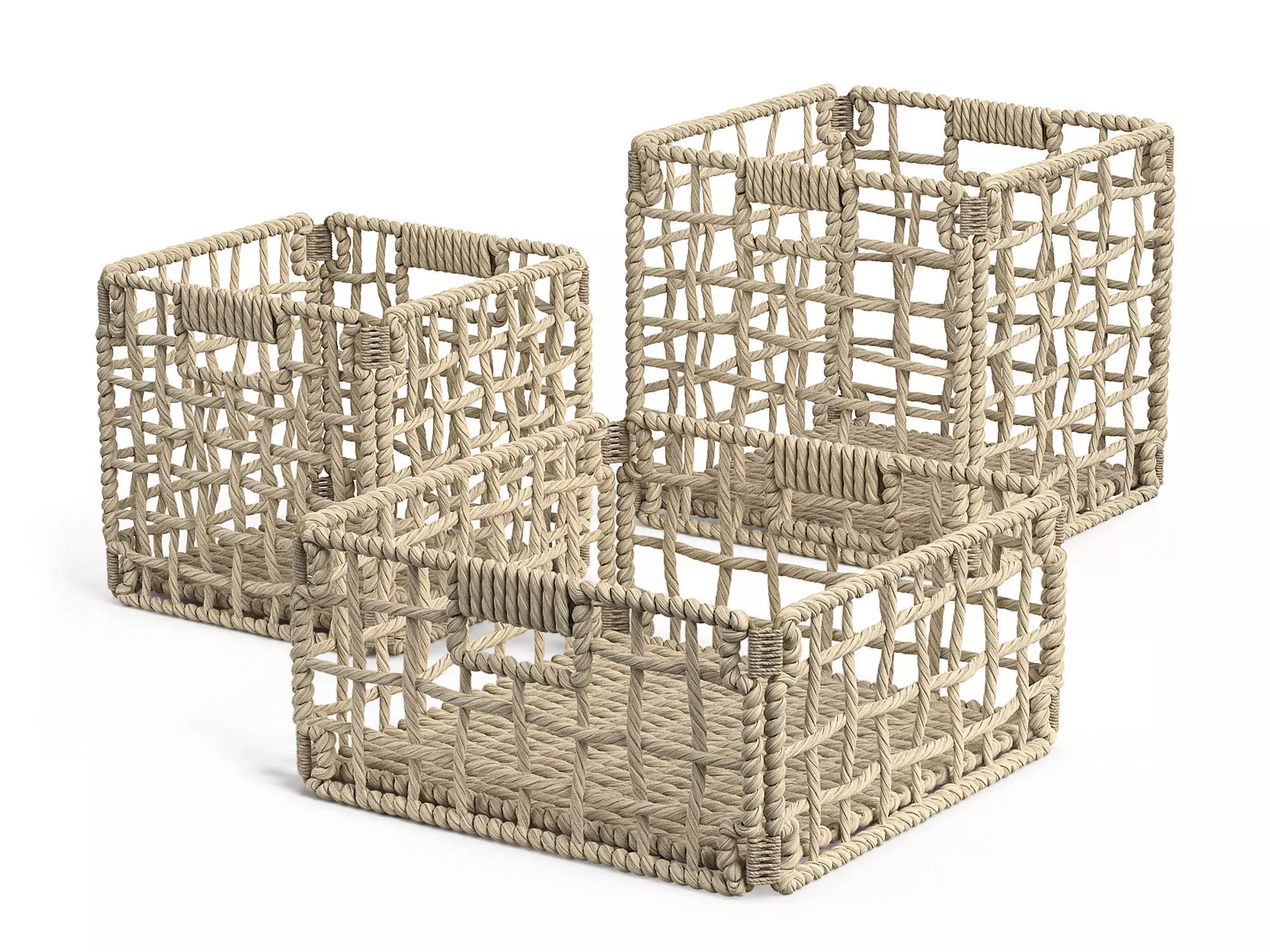 Janice Collection of natural fiber baskets RendezVousDeco _0