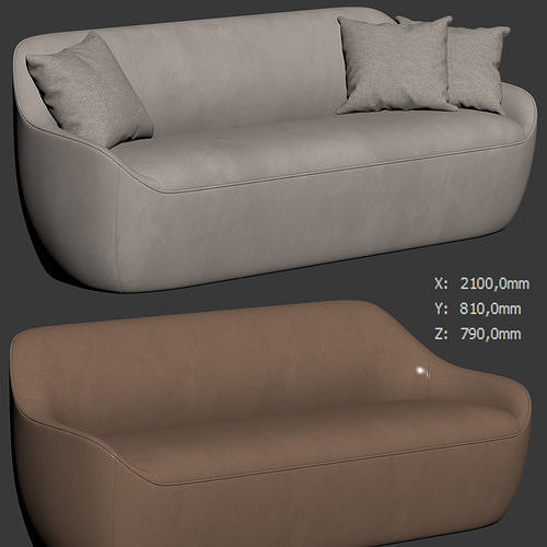 Becca Sofa By Bernhardt Design 3D model 6