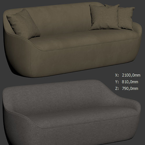 Becca Sofa By Bernhardt Design 3D model 5