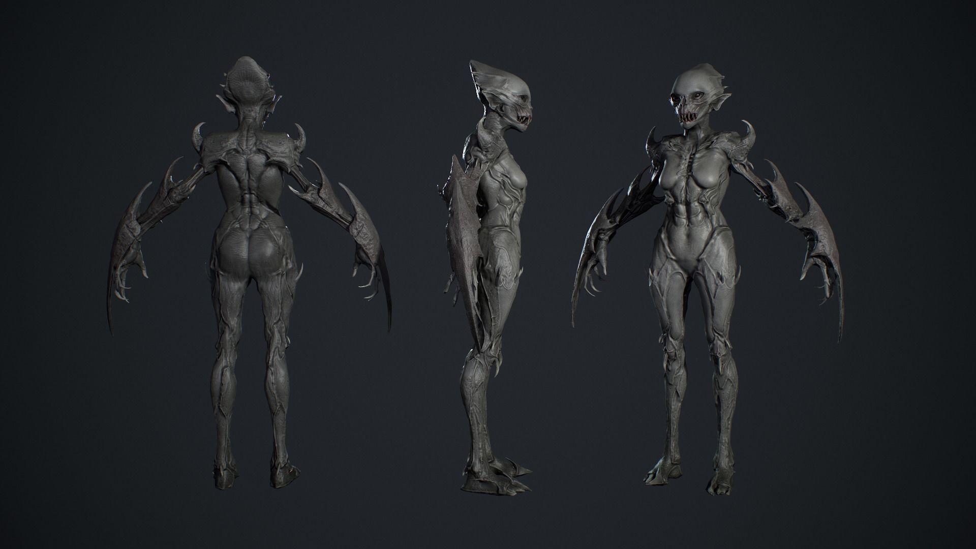 Monster 9 Low-poly 3D model_7