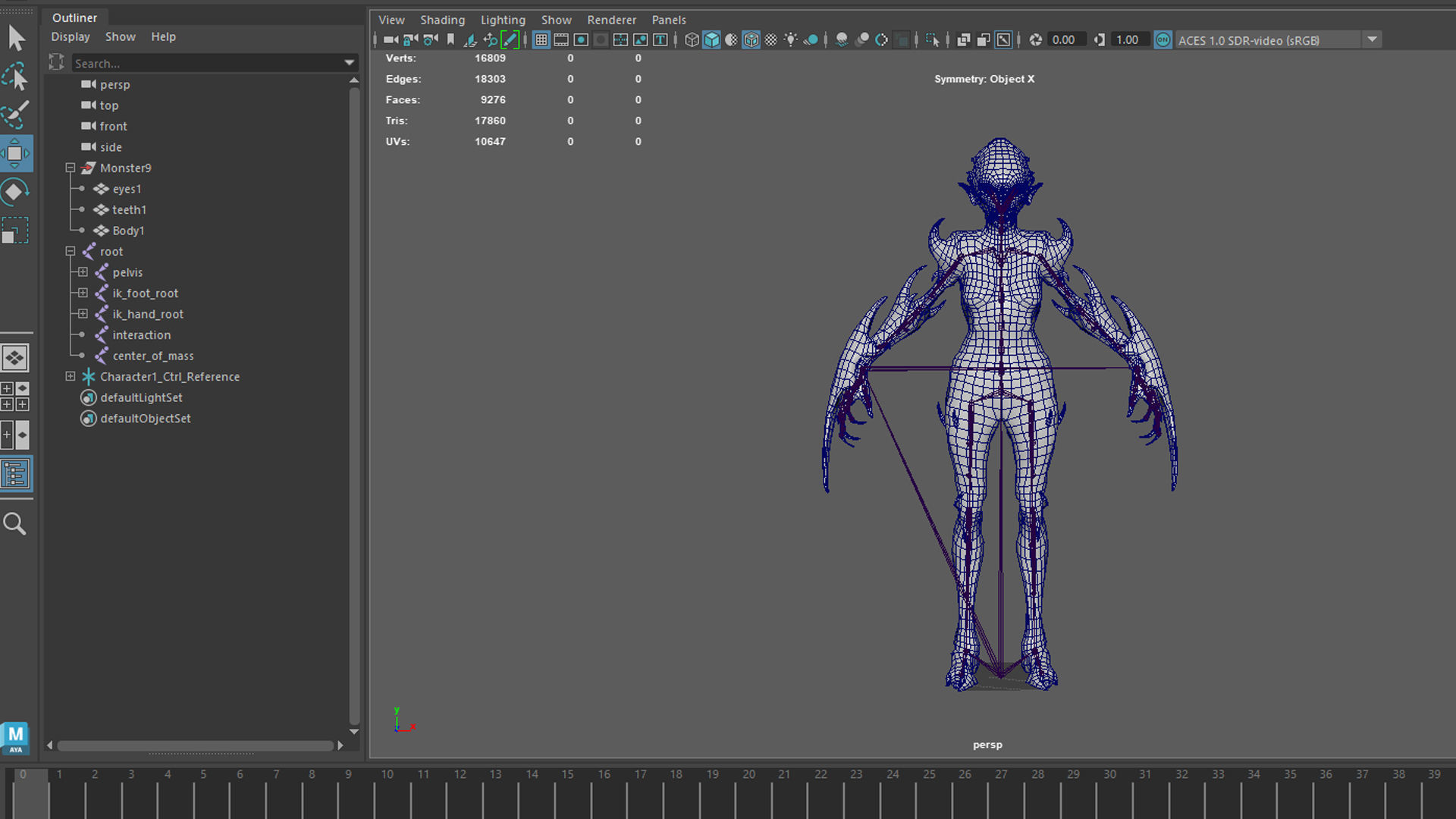 Monster 9 Low-poly 3D model_32