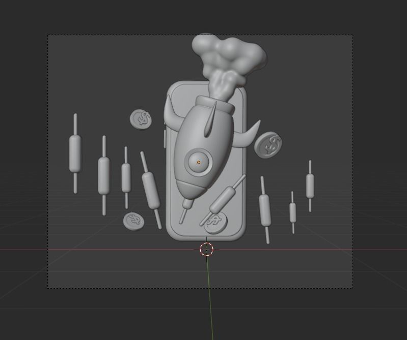 Online Trading 3d Illustration  Icon Pack 3D model_6