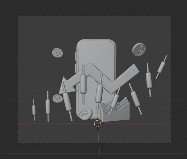 Online Trading 3d Illustration  Icon Pack 3D model_7