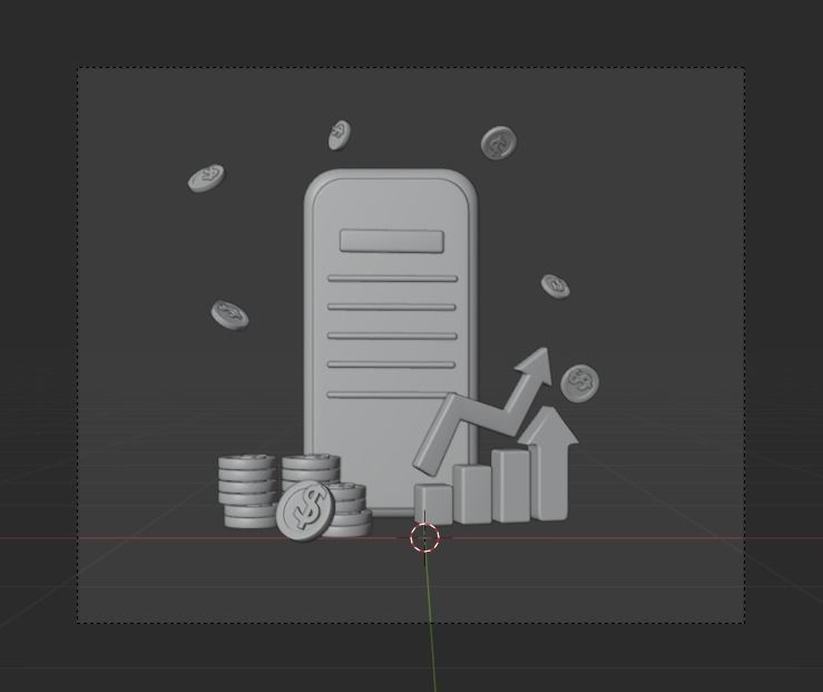 Online Trading 3d Illustration  Icon Pack 3D model_15