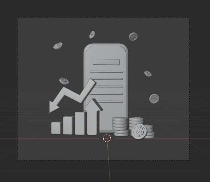 Online Trading 3d Illustration  Icon Pack 3D model_14