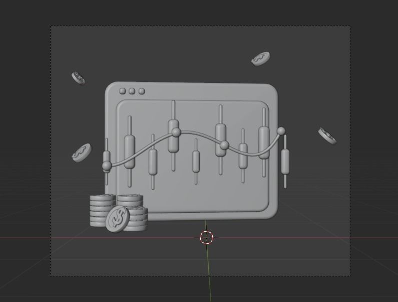 Online Trading 3d Illustration  Icon Pack 3D model_19