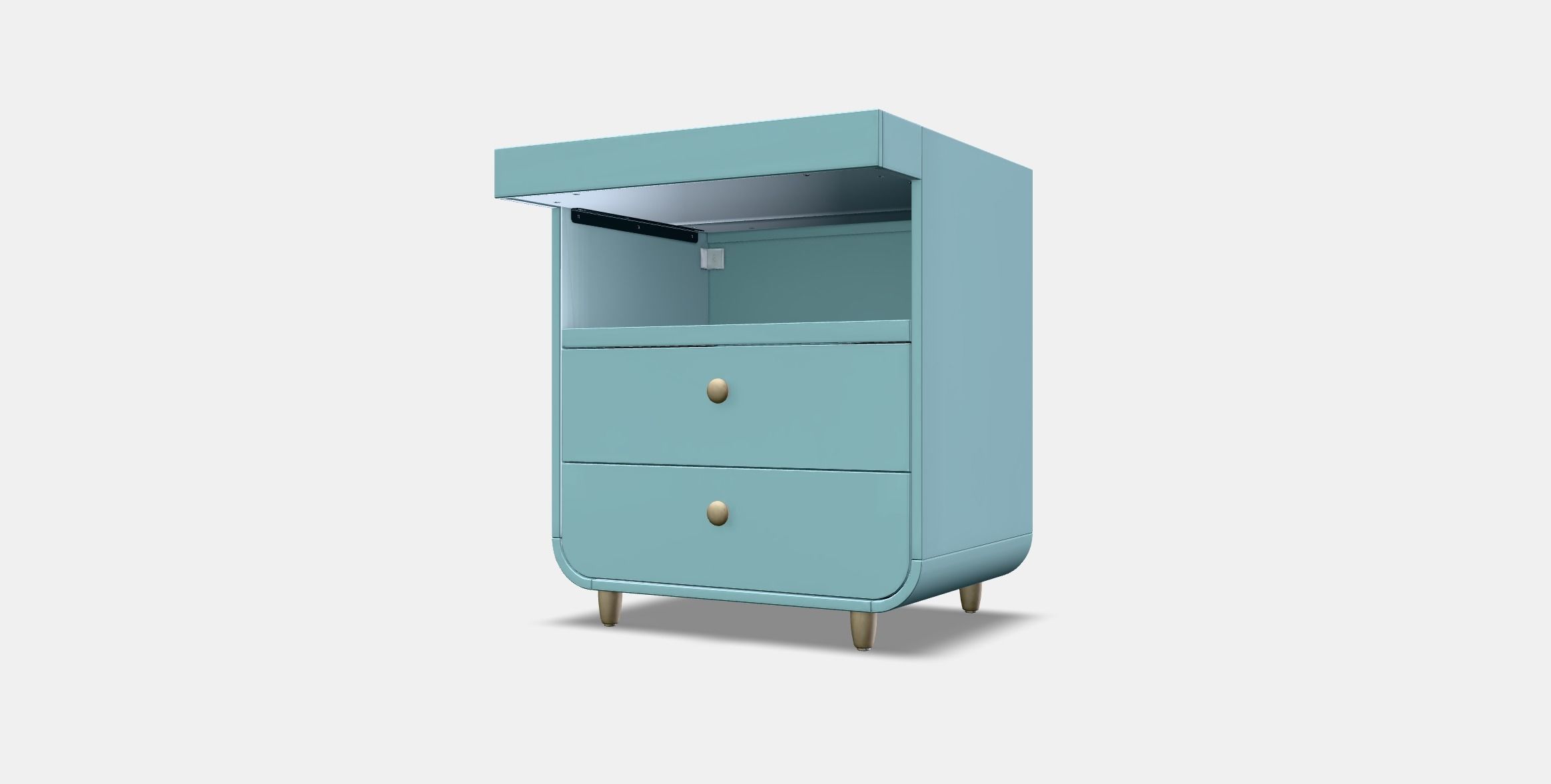 MYLLRA changing table with drawers Low-poly 3D model_12