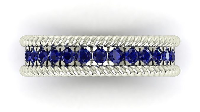 Twist round diamond ring 3D print model