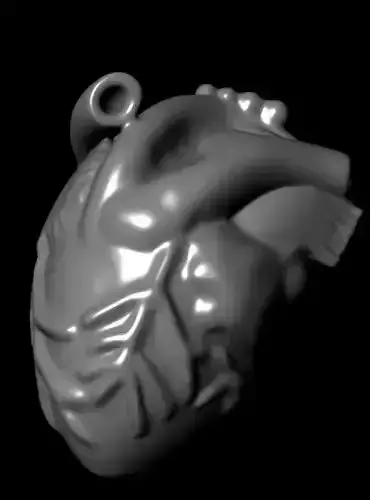 Heart pendent 3D print model