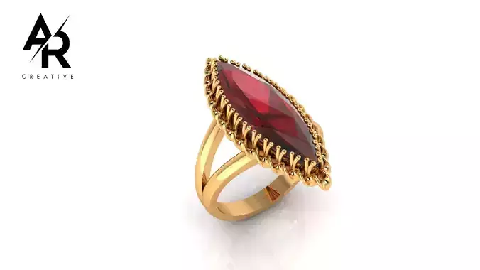 Gold-Marquise ring  beautiful design
