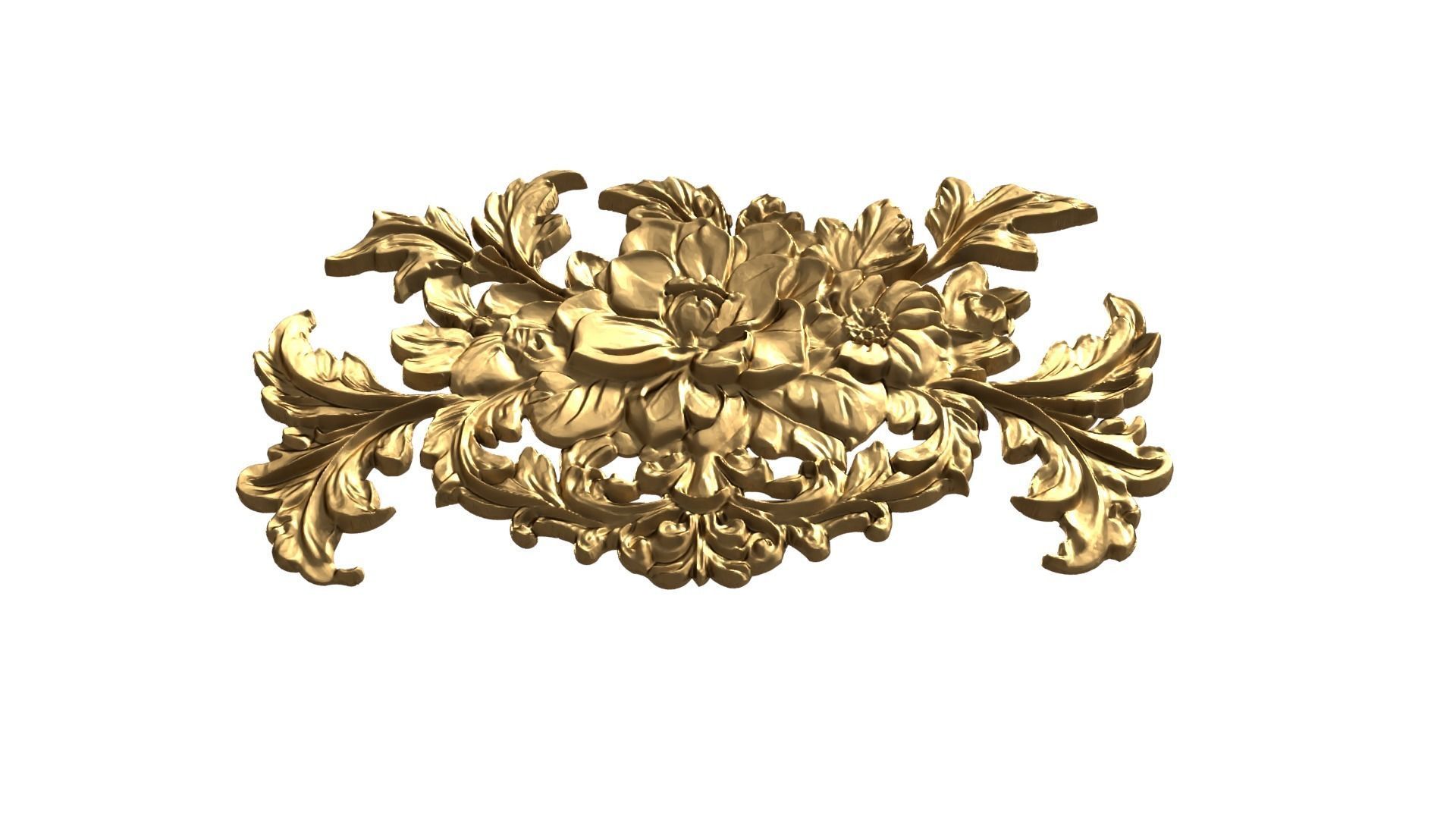 Classic carved decor ornament 479  3D print model_3