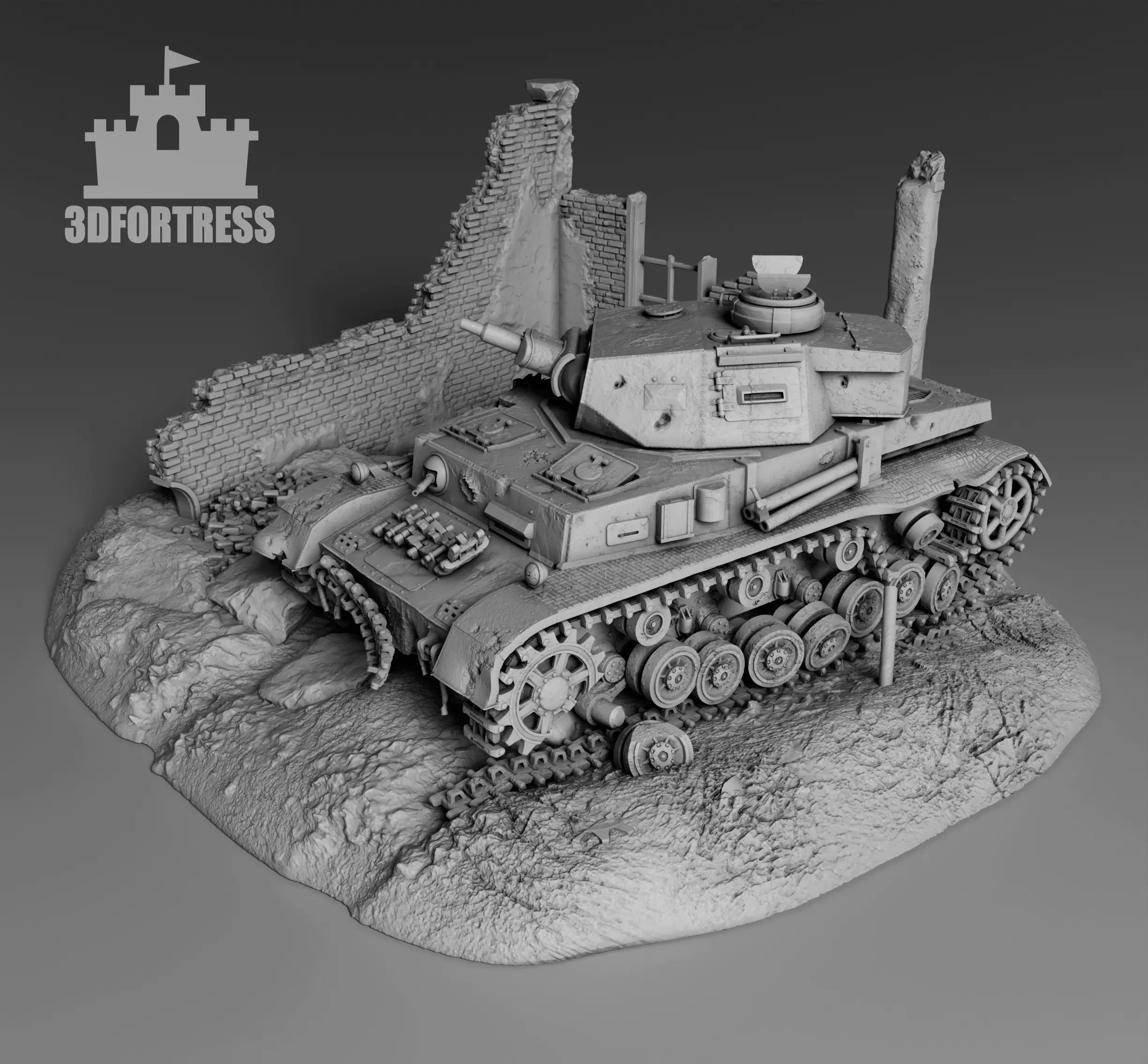 PZ Kpfw IV Ausf F1 3D print model_0