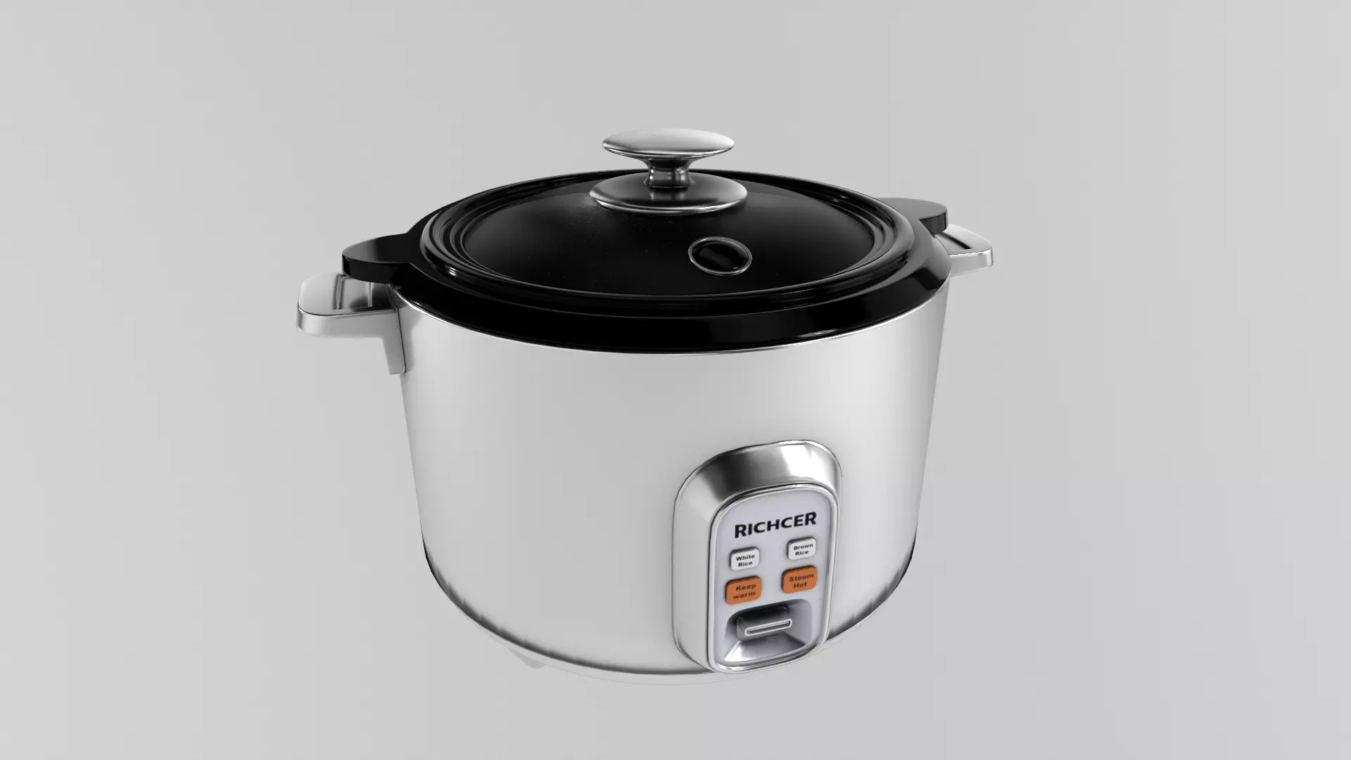 Rice Cooker Low-poly 3D model_0