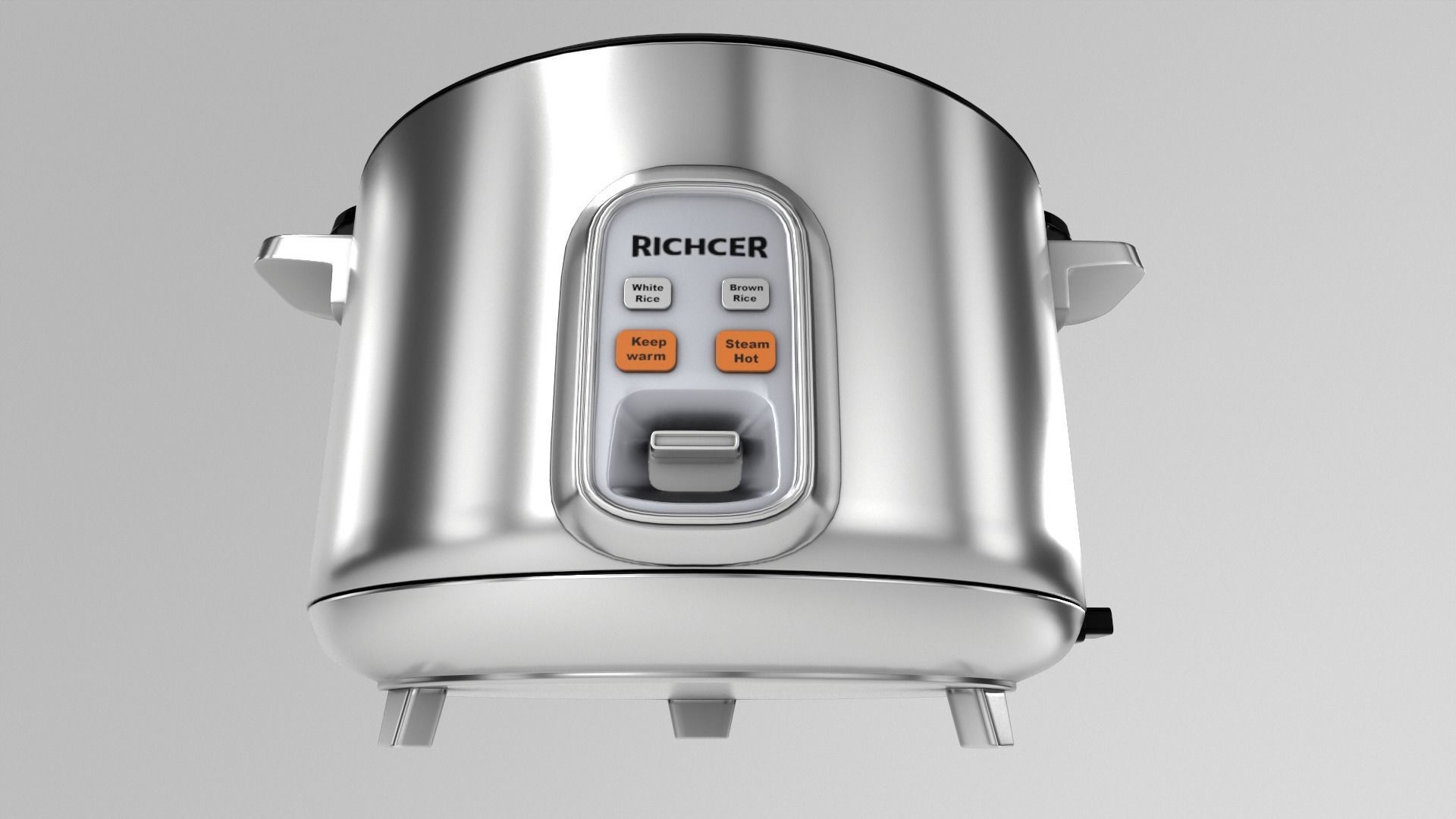 Rice Cooker Low-poly 3D model_3