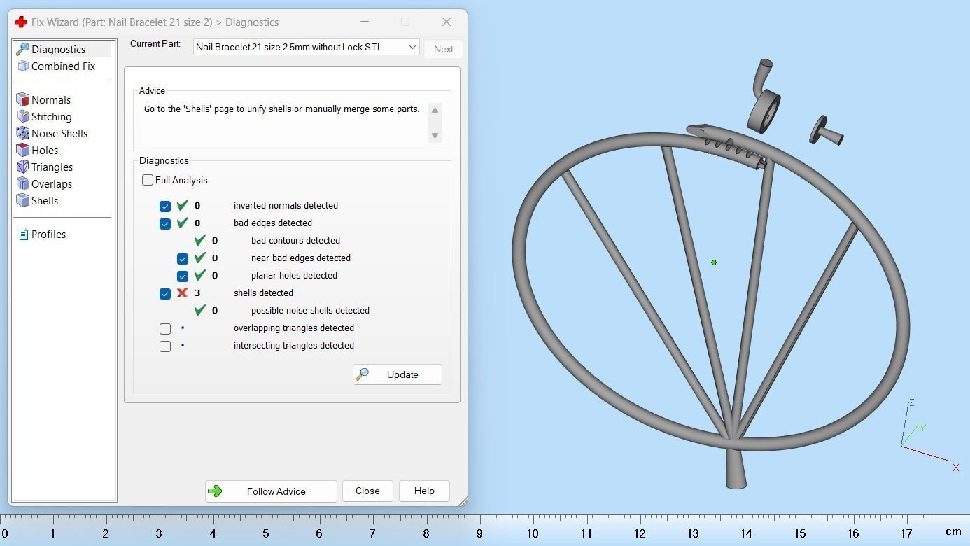 Juste un clou Bracelet 21 Size Small Version N192 3D print model_10