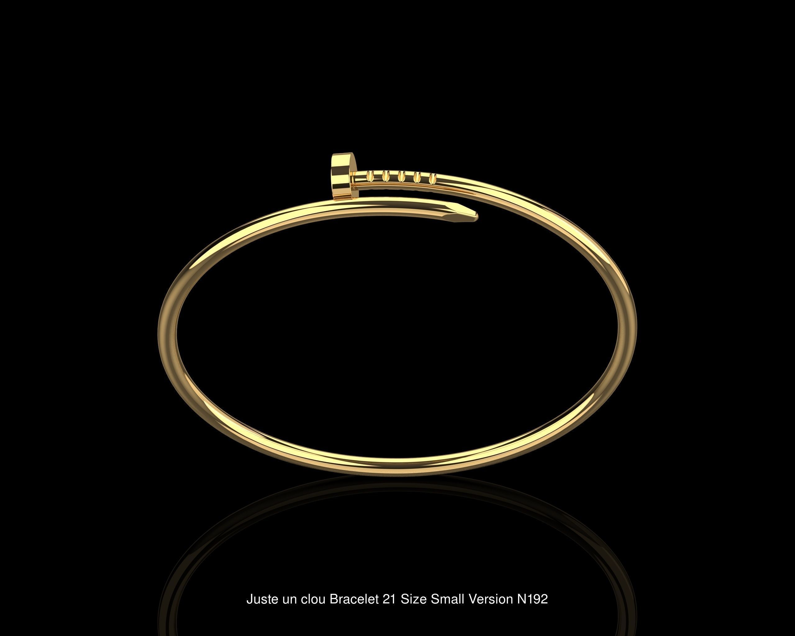 Juste un clou Bracelets Small version in different sizes 15 - 21 3D Model Collection_12