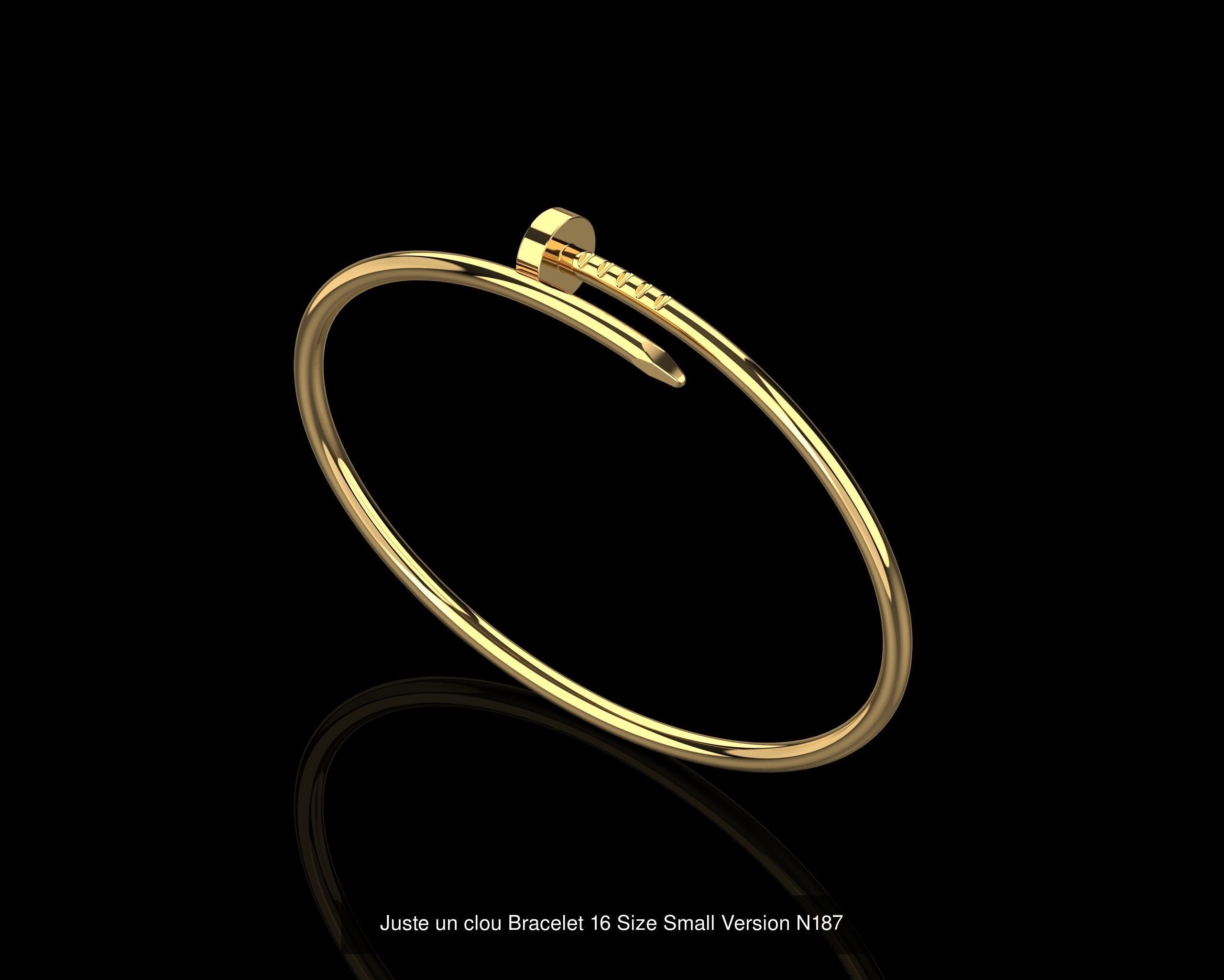 Juste un clou Bracelets Small version in different sizes 15 - 21 3D Model Collection_7