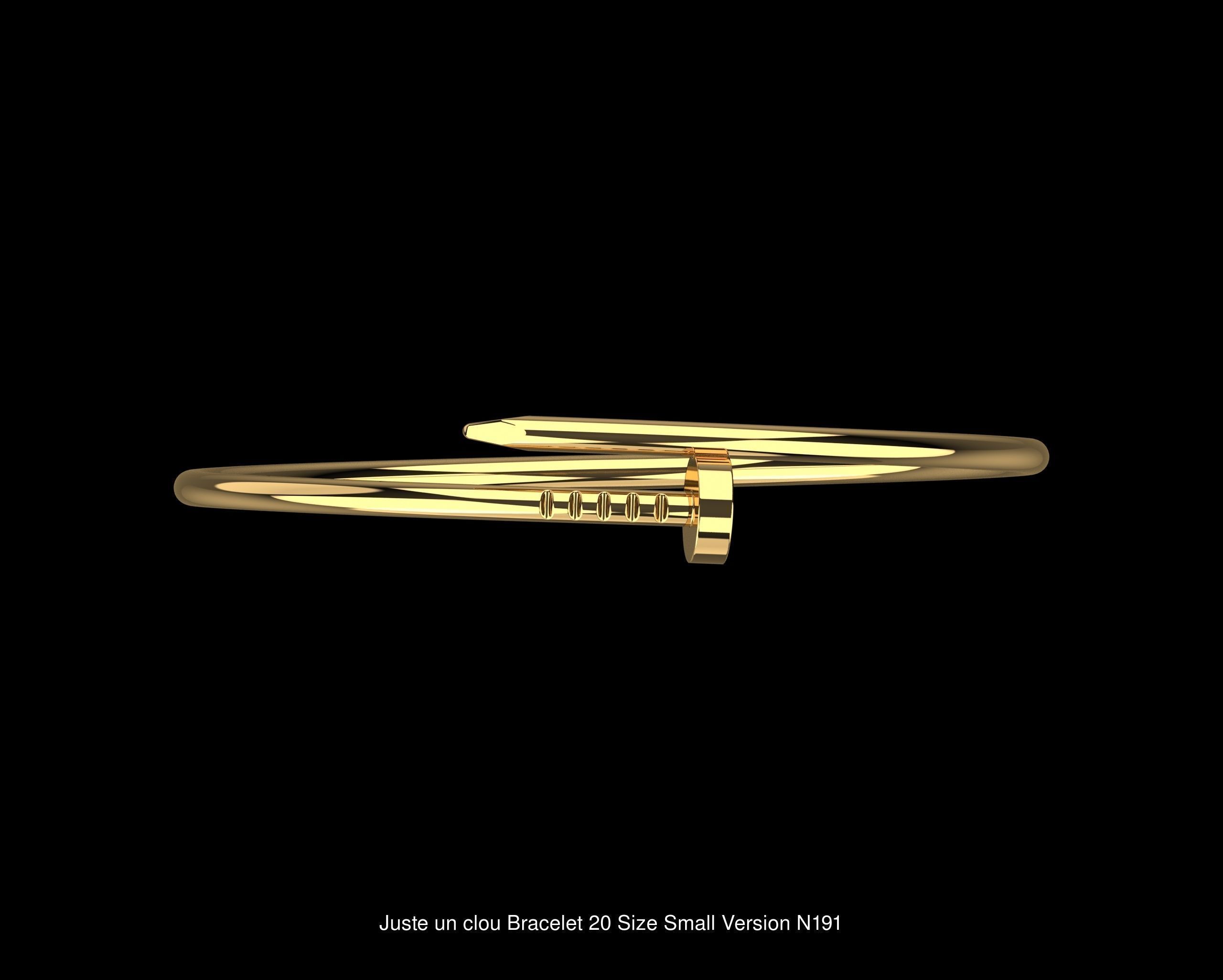 Juste un clou Bracelets Small version in different sizes 15 - 21 3D Model Collection_11
