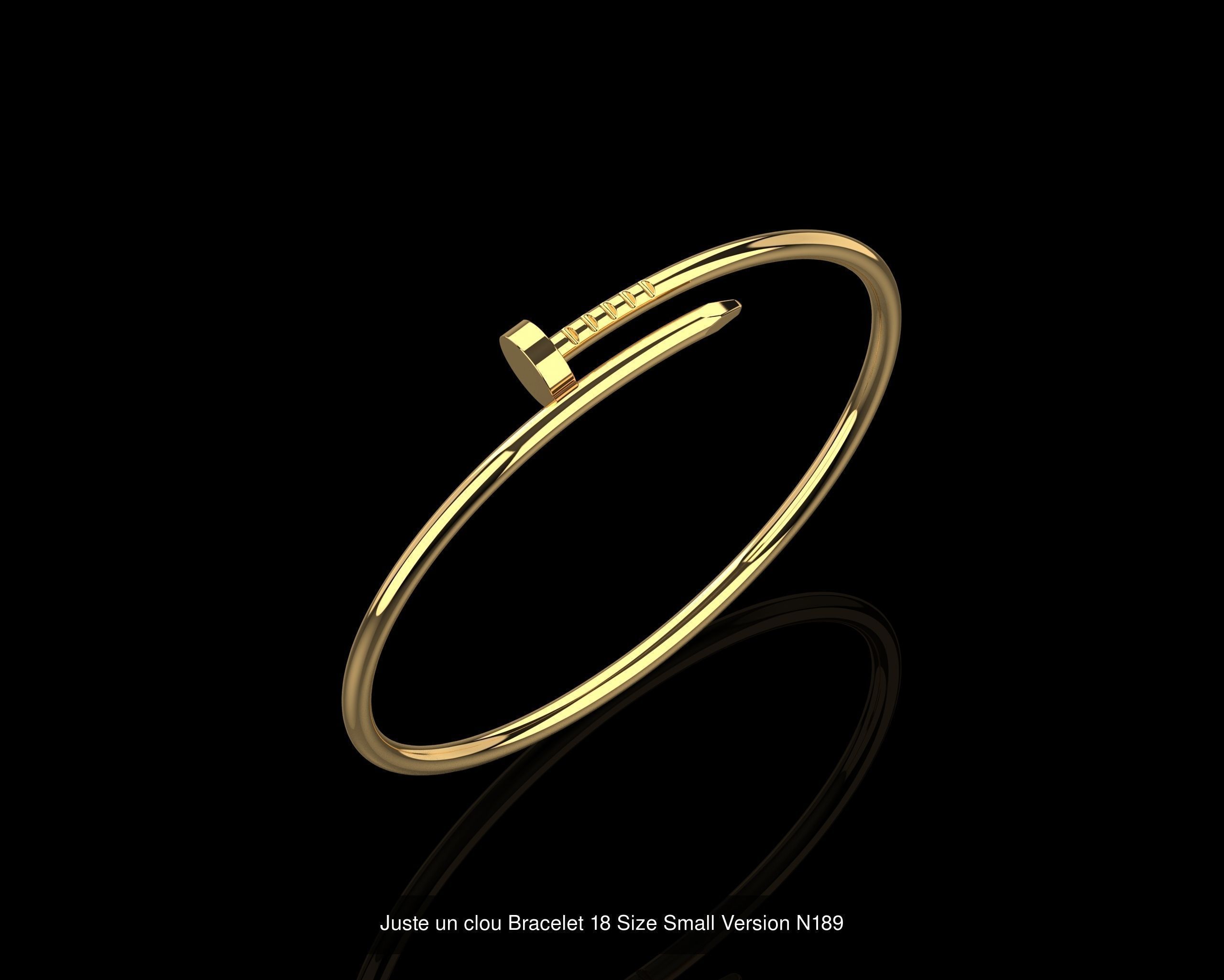 Juste un clou Bracelets Small version in different sizes 15 - 21 3D Model Collection_10