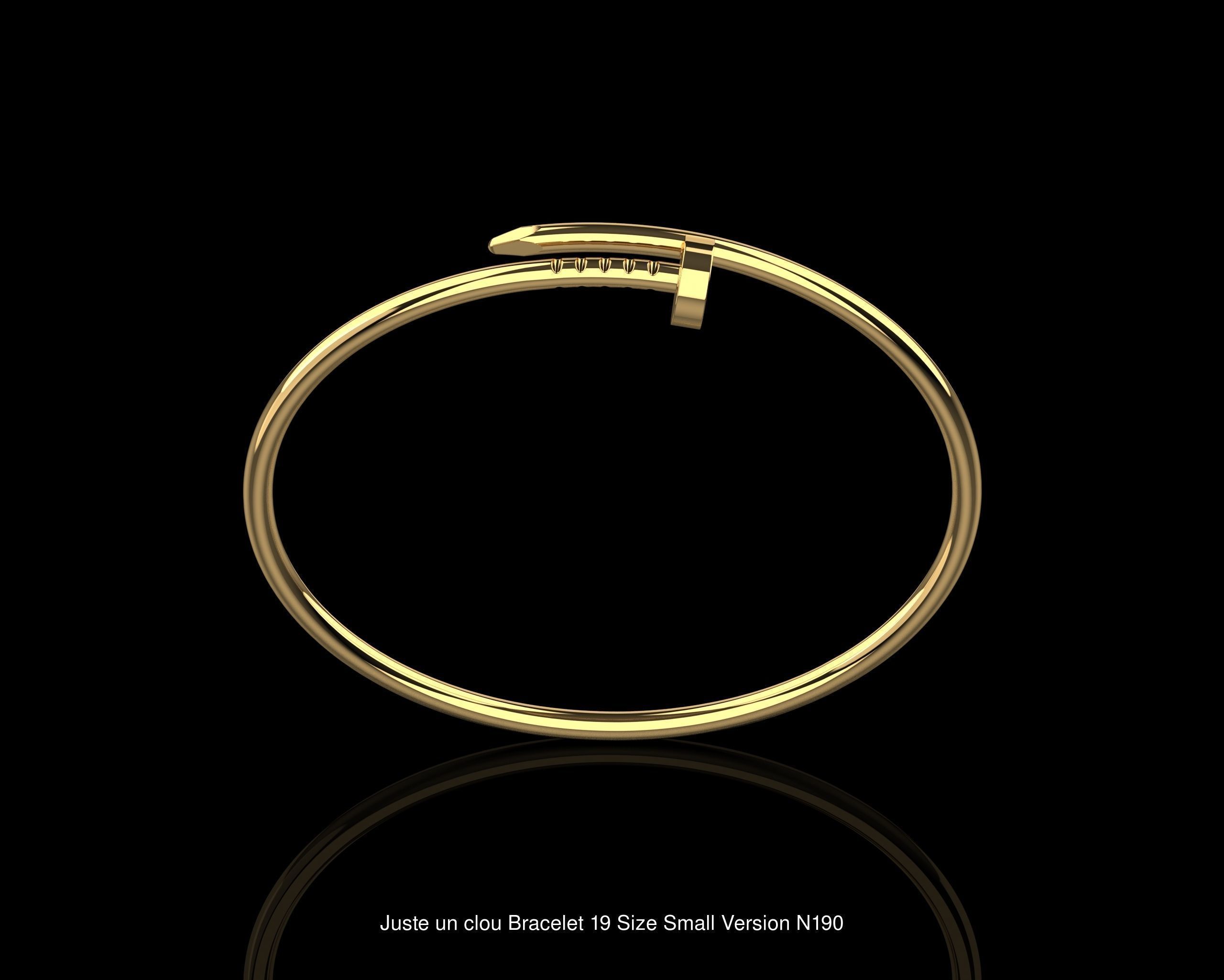 Juste un clou Bracelets Small version in different sizes 15 - 21 3D Model Collection_6